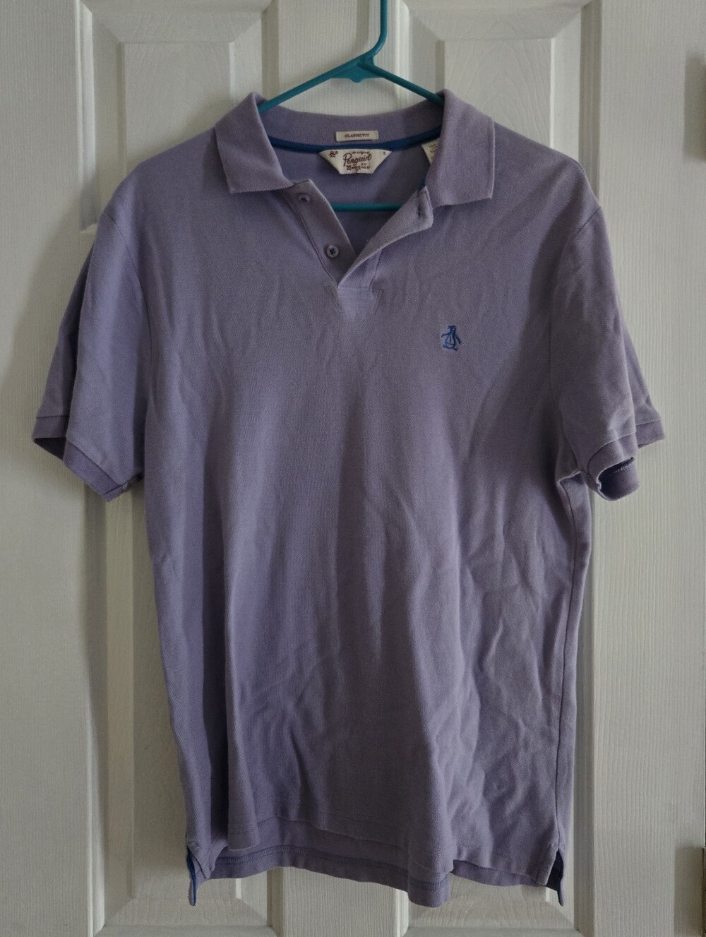 Original Penguin Men's Lavender Polo Shirt Cotton Size Small